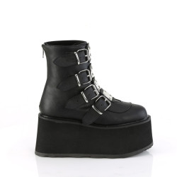 Demonia DAMNED-105 Black Vegan Leather Women Heels