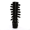 Demonia DAMNED-318 Black Velvet Platform Women Boots