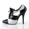 Pleaser SEDUCE-458 Black White Oxford Spectator Pumps