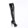 Pleaser DELIGHT-3023 Platform Overknee Laced Boots