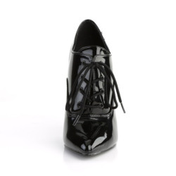 Pleaser SEDUCE-460 Black Patent Heeled Oxford Pumps