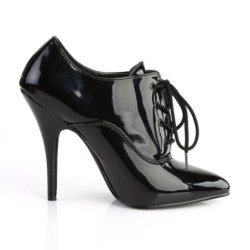 Pleaser SEDUCE-460 Black Patent Heeled Oxford Pumps