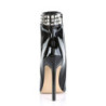 Pleaser SEXY-1006 Black Patent High Heeled Ankle Boots