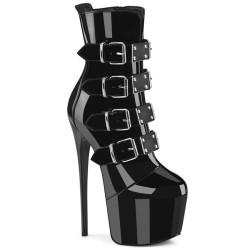 Pleaser JUBILANT-1023 Black Patent Women Ankle Boots