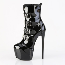 Pleaser JUBILANT-1023 Black Patent Women Ankle Boots