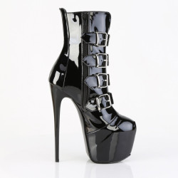 Pleaser JUBILANT-1023 Black Patent Women Ankle Boots