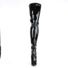 Pleaser SEDUCE-3063 Patent Laced Thigh High Boots