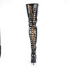 Pleaser SEDUCE-3063 Patent Laced Thigh High Boots