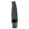 Pleaser STARDANCE-1018-7 Black Vegan Leather Silver