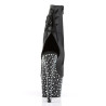 Pleaser STARDANCE-1018-7 Black Vegan Leather Silver