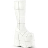 Demonia STACK-301 White Vegan Leather Sale Women