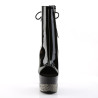 Pleaser ADORE-1018-3 Black Pewter Strass Ankle Boots