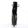 Pleaser ADORE-1018-3 Black Pewter Strass Ankle Boots