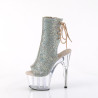 Pleaser ADORE-1018C-RS Silver Strass Transparent Boots