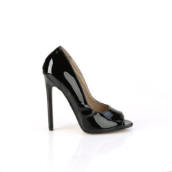 Pleaser SEXY-42 Black Peep Toe Stiletto Pumps Women