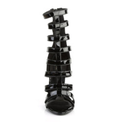 Pleaser SEXY-52 Black Patent High Heeled Ankle Boots