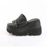 Demonia SHAKER-07 Black Vegan Leather Women Heels