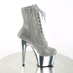Pleaser ADORE-1020CHRS Silver Strass Chrome Sale Women