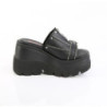 Demonia SHAKER-07 Black Vegan Leather Women Heels