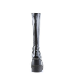 Demonia SHAKER-100 Black Vegan Platform Wedge Knee Boots