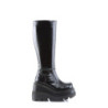 Demonia SHAKER-100 Black Vegan Platform Wedge Knee Boots