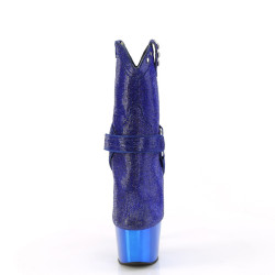 Pleaser ADORE-1029CHRS Blue Strass Chrome Sale Women
