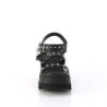 Demonia SHAKER-13 Black Vegan Platform Wedge Sandals