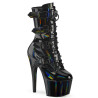 Pleaser ADORE-1046 Black Hologram Patentatching Boots