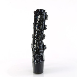 Pleaser ADORE-1046 Black Hologram Patentatching Boots