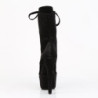 Pleaser ADORE-1045VEL Black Velvet Women Ankle Boots
