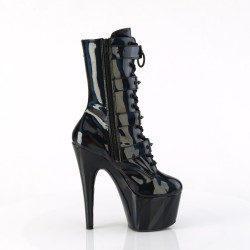 Pleaser ADORE-1046 Black Hologram Patentatching Boots