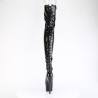 Pleaser ADORE-3850 Laced Platform Overknee Boots