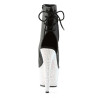 Pleaser BEJEWELED-1018DM-7 Black Vegan Leather Silver