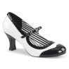 Pleaser Pink Label JENNA-06 White Black Patent Sale