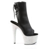 Pleaser BEJEWELED-1018DM-7 Black Vegan Leather Silver