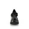 Demonia SHAKER-23 Black Patent Platform Wedge Pumps