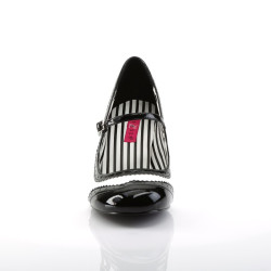 Pleaser Pink Label JENNA-06 White Black Patent Sale