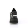 Demonia SHAKER-27 Black White Platform Wedge Pumps