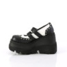 Demonia SHAKER-27 Black White Platform Wedge Pumps