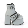 Demonia CAMEL-205 Grey Reflective Chunky Platform Boots