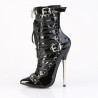 Devious DAGGER-1032 Black Patent Ankle High Boots Women