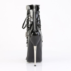 Devious DAGGER-1032 Black Patent Ankle High Boots Women
