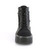 Demonia EMILY-114 Black Canvas Vegan Platform Women Boots