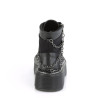 Demonia EMILY-114 Black Canvas Vegan Platform Women Boots