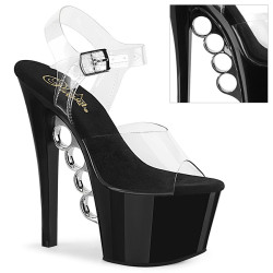 Pleaser KNUCKS-708 Transparent Black Sale Women