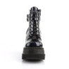 Demonia SHAKER-52 Black Hologram Platform Wedge Ankle Boots