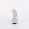 Fabulicious LIP-101DM Transparent Silver Strass Mules