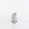 Fabulicious LIP-101DM Transparent Silver Strass Mules