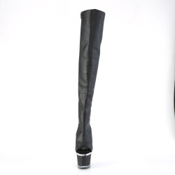 Pleaser SPECTATOR-3019 Black Vegan Laced Overknee Boots