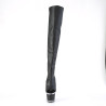 Pleaser SPECTATOR-3019 Black Vegan Laced Overknee Boots